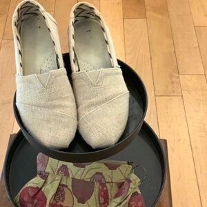 Toms Natural Woven Slip-On Shoes